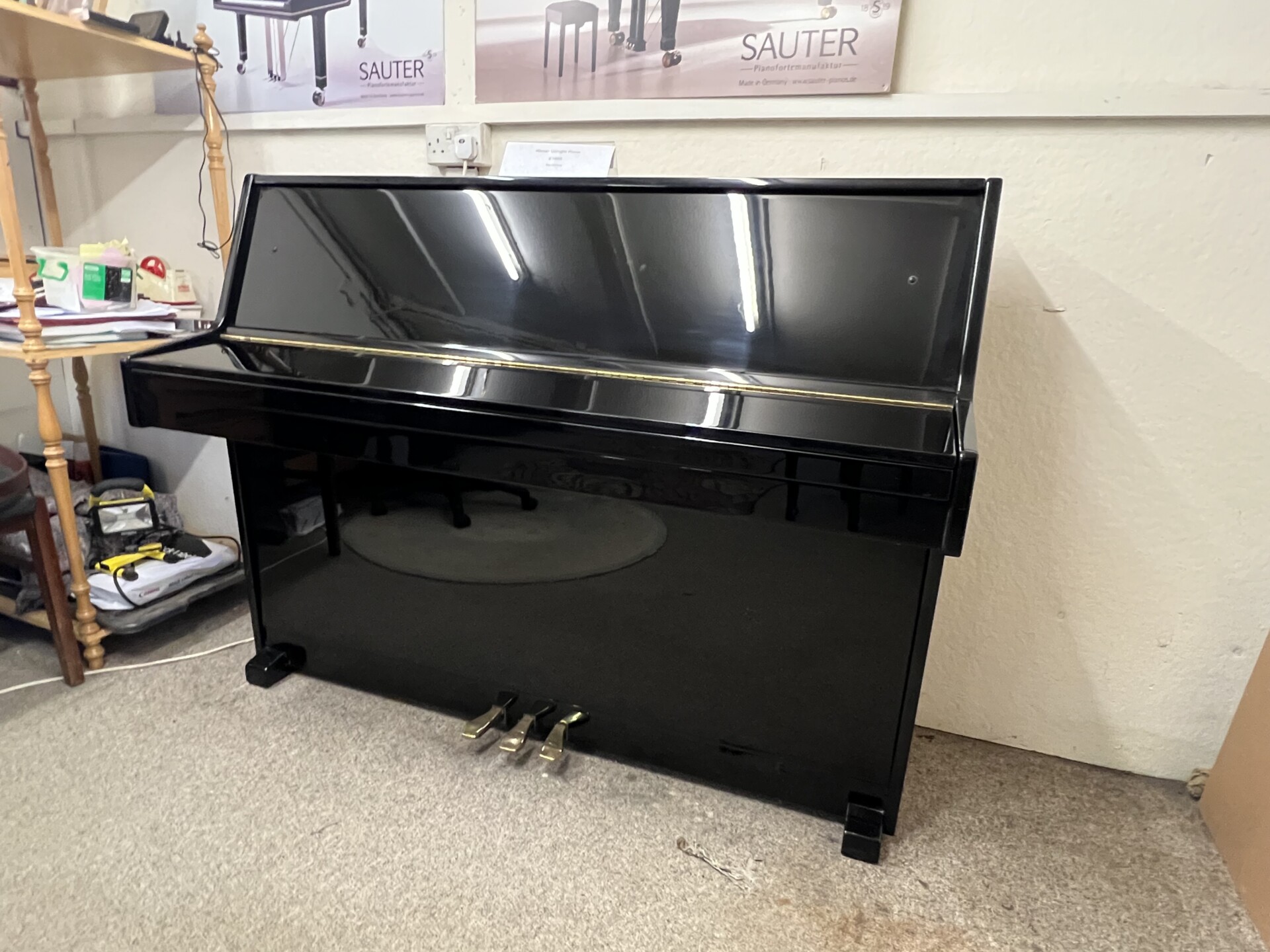 Weber Upright Piano – High Gloss Black Finish - Image 2